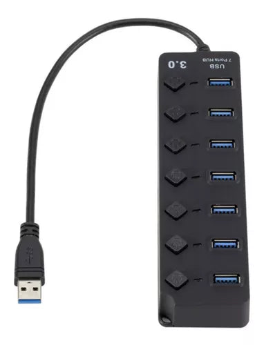 Hub USB 3.0 de 7 Puertos con Control Individual