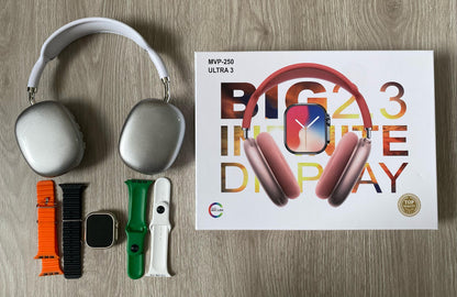 Combo Reloj Smartwatch Ultra 3 Diadema